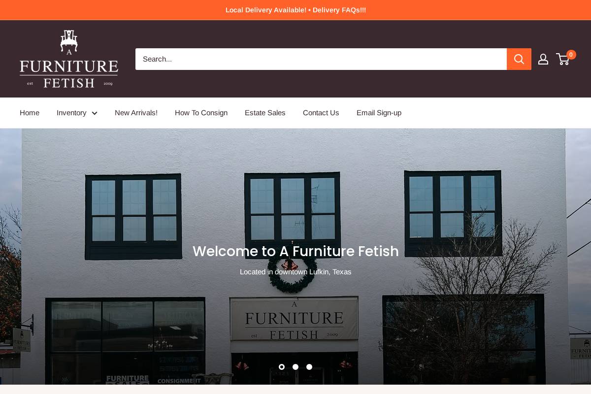afurniturefetish.com homepage screenshot
