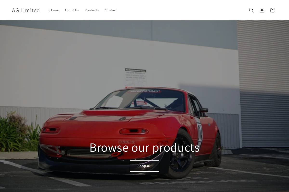 ag-limited.com homepage screenshot