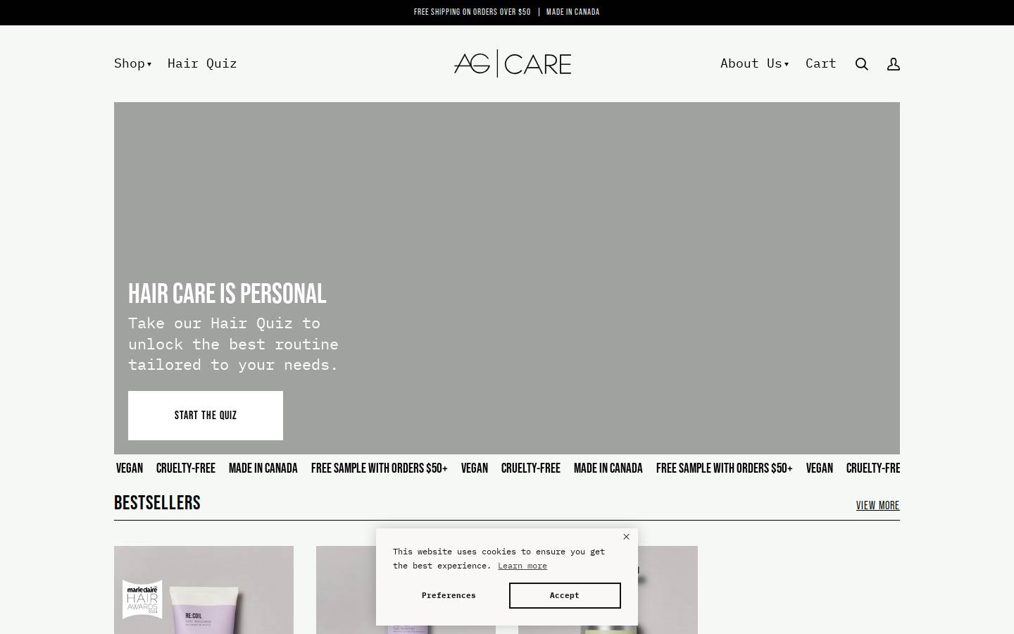 ag.care homepage screenshot
