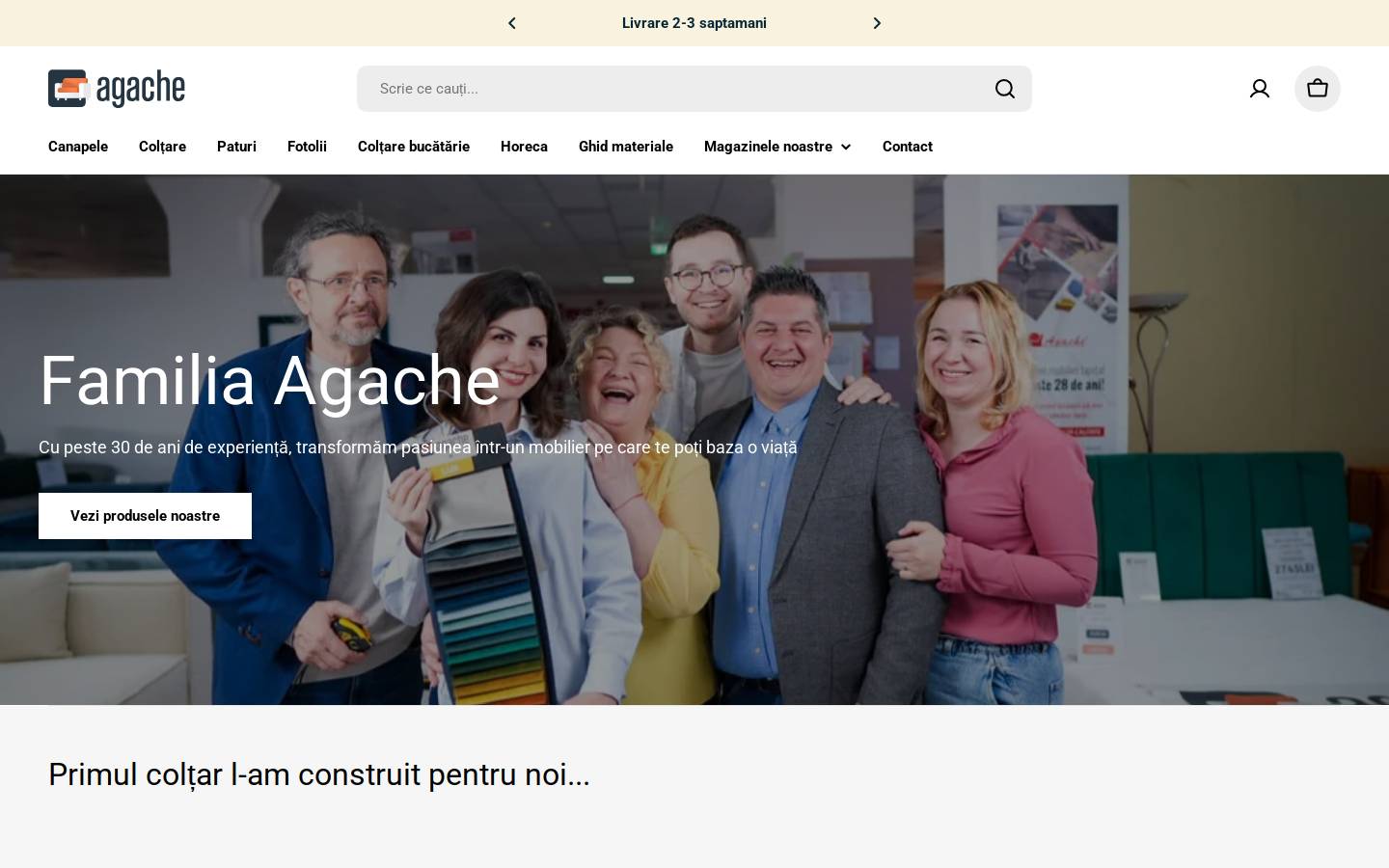 agache.ro homepage screenshot