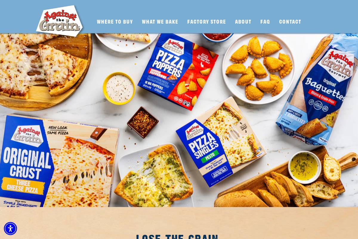 againstthegraingourmet.com homepage screenshot