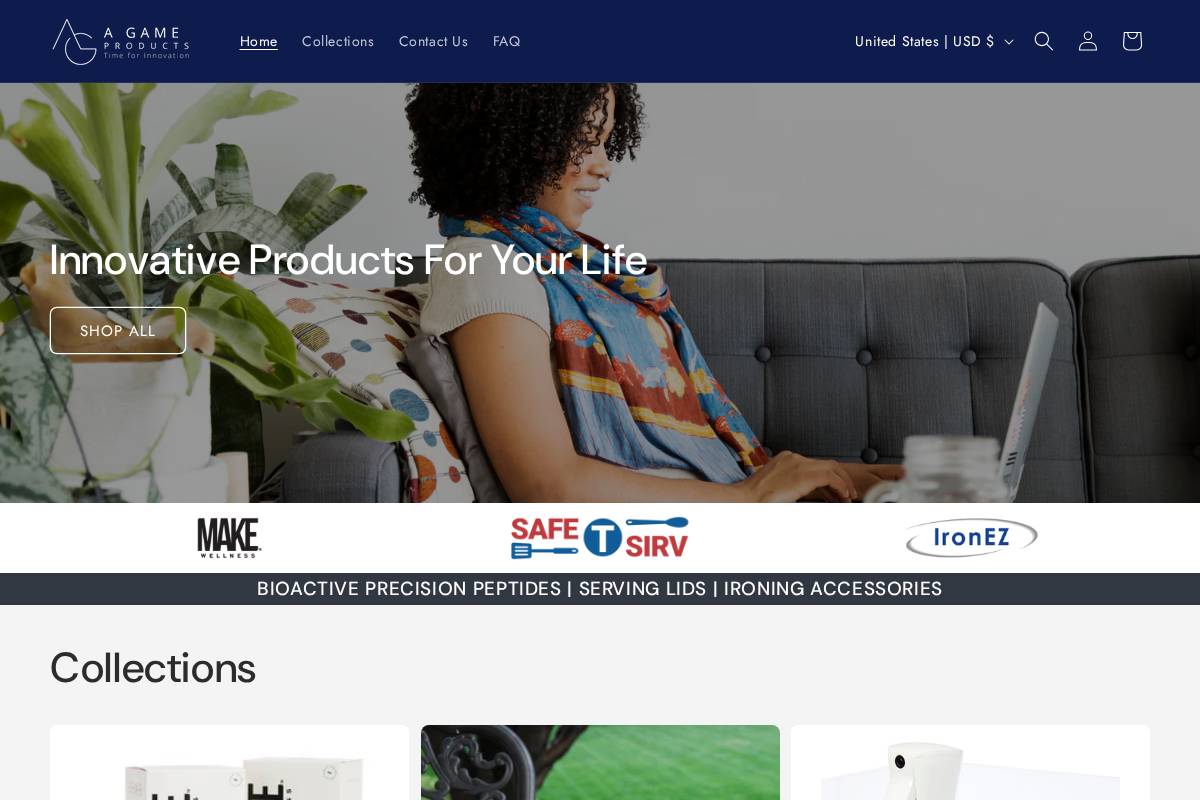 agameproducts.com homepage screenshot