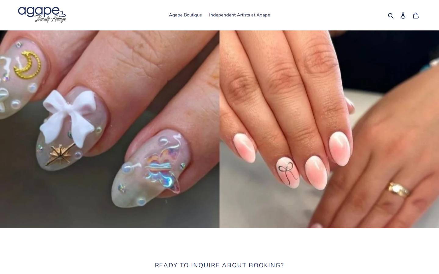 agapebeautylounge.com homepage screenshot