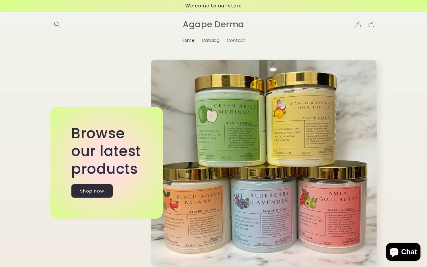 agapederma.com homepage screenshot