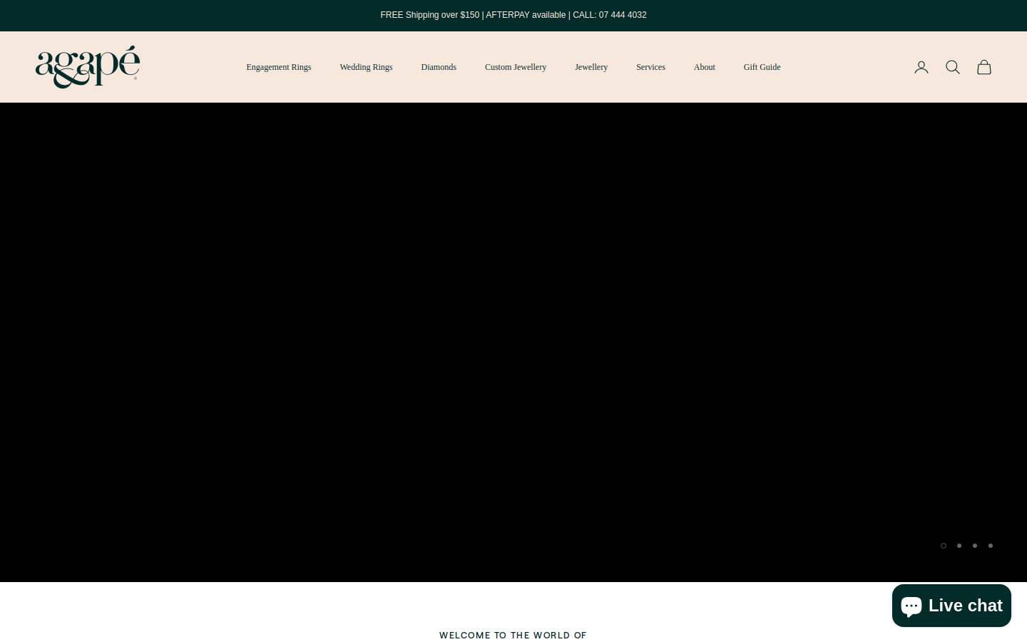 agapejewellers.co.nz homepage screenshot