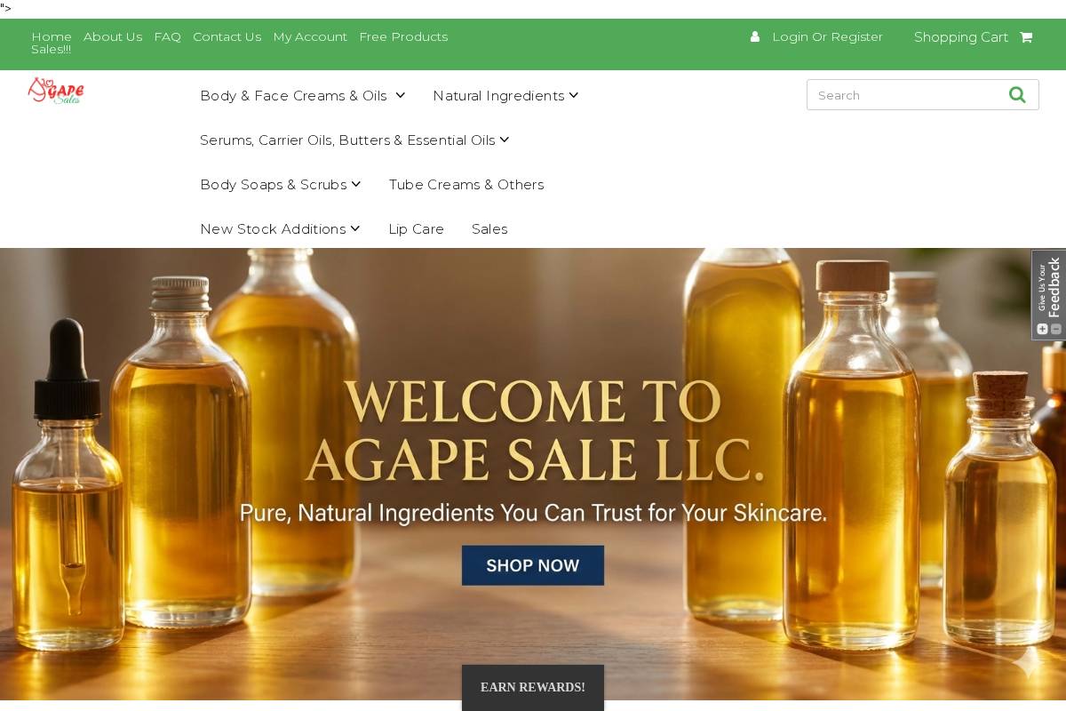 agapesale.com homepage screenshot