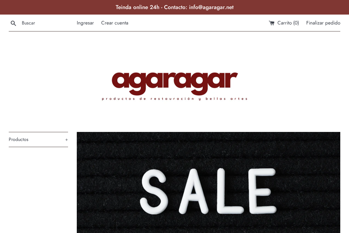 AGARAGAR homepage screenshot