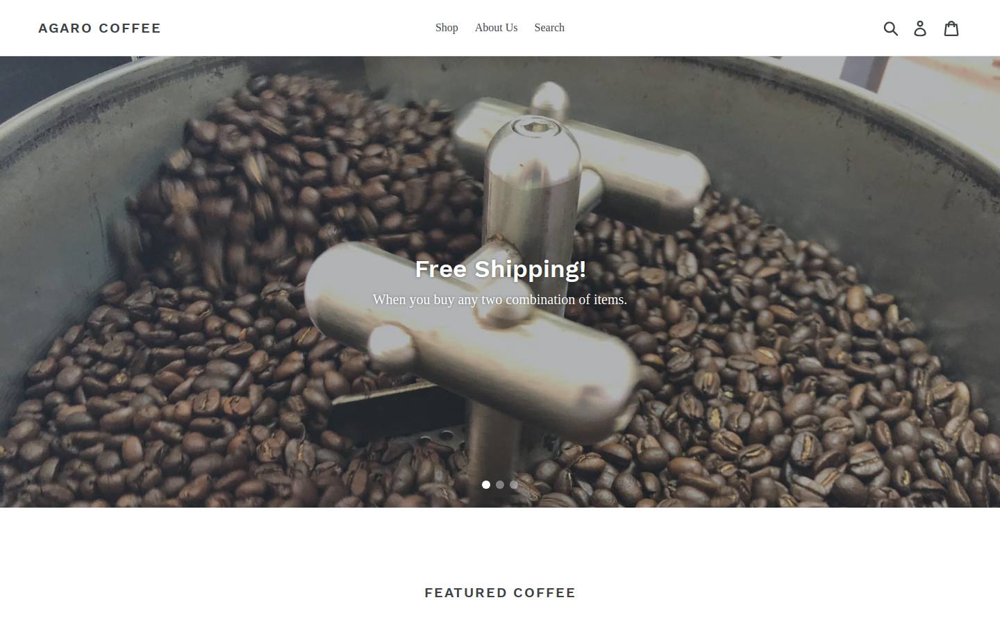 agarocoffee.com homepage screenshot