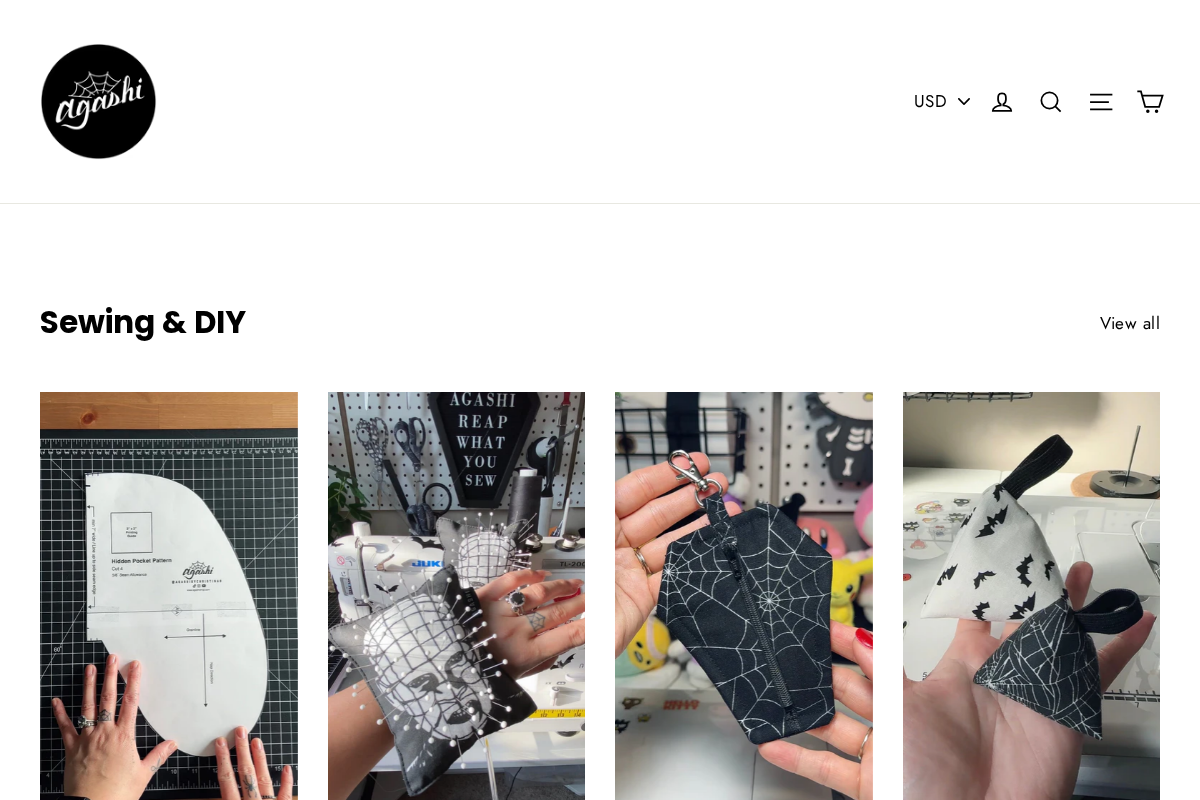 Agashi by Christina O homepage screenshot