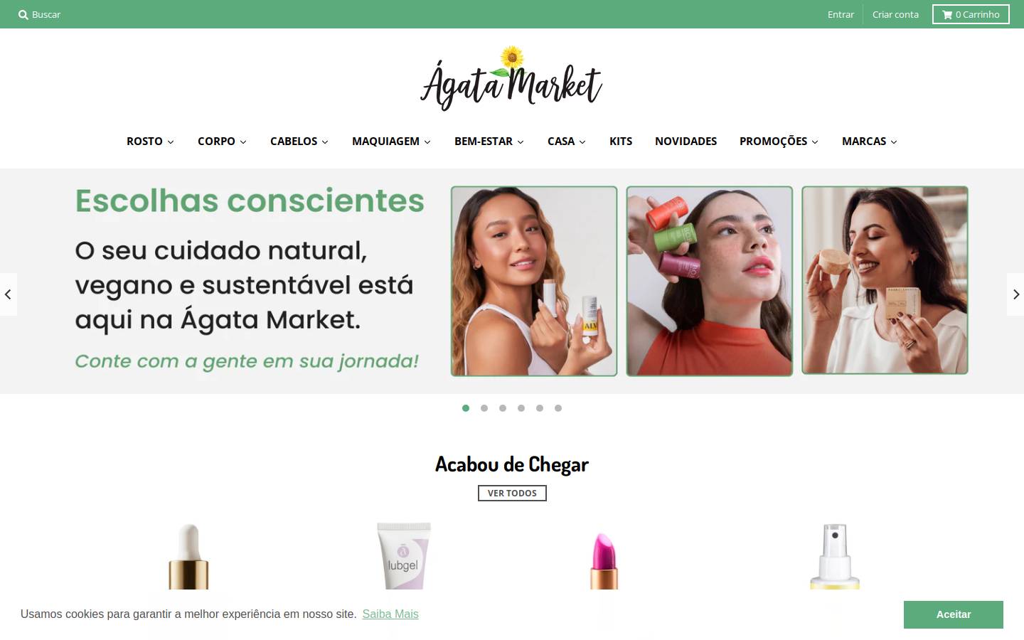 agatamarket.com homepage screenshot