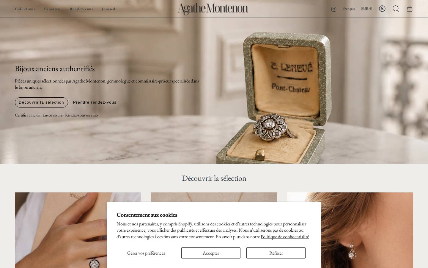 agathemontenon.com homepage screenshot