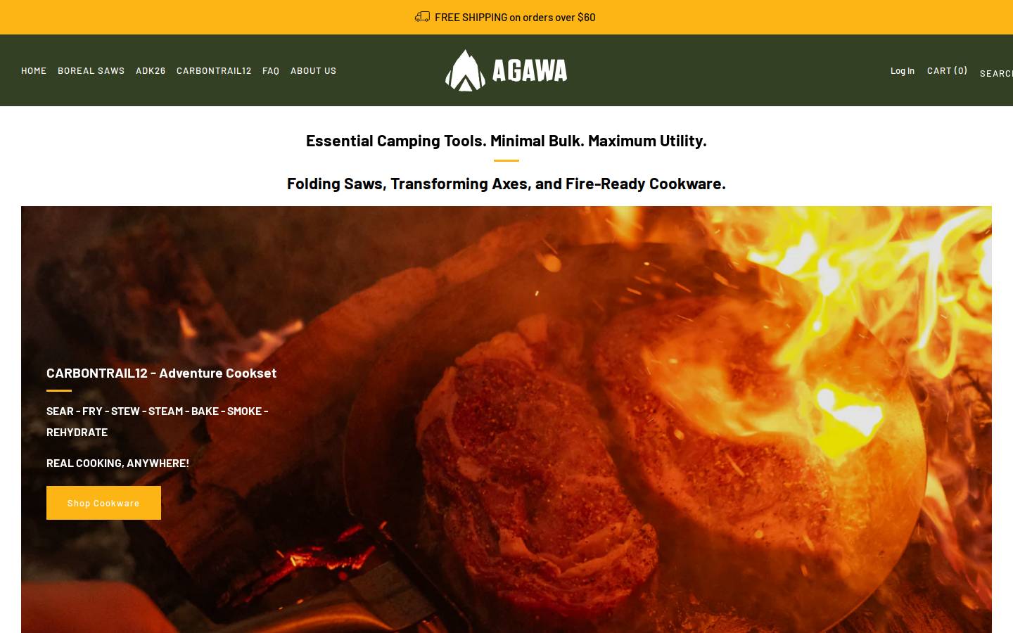 agawagear.com homepage screenshot