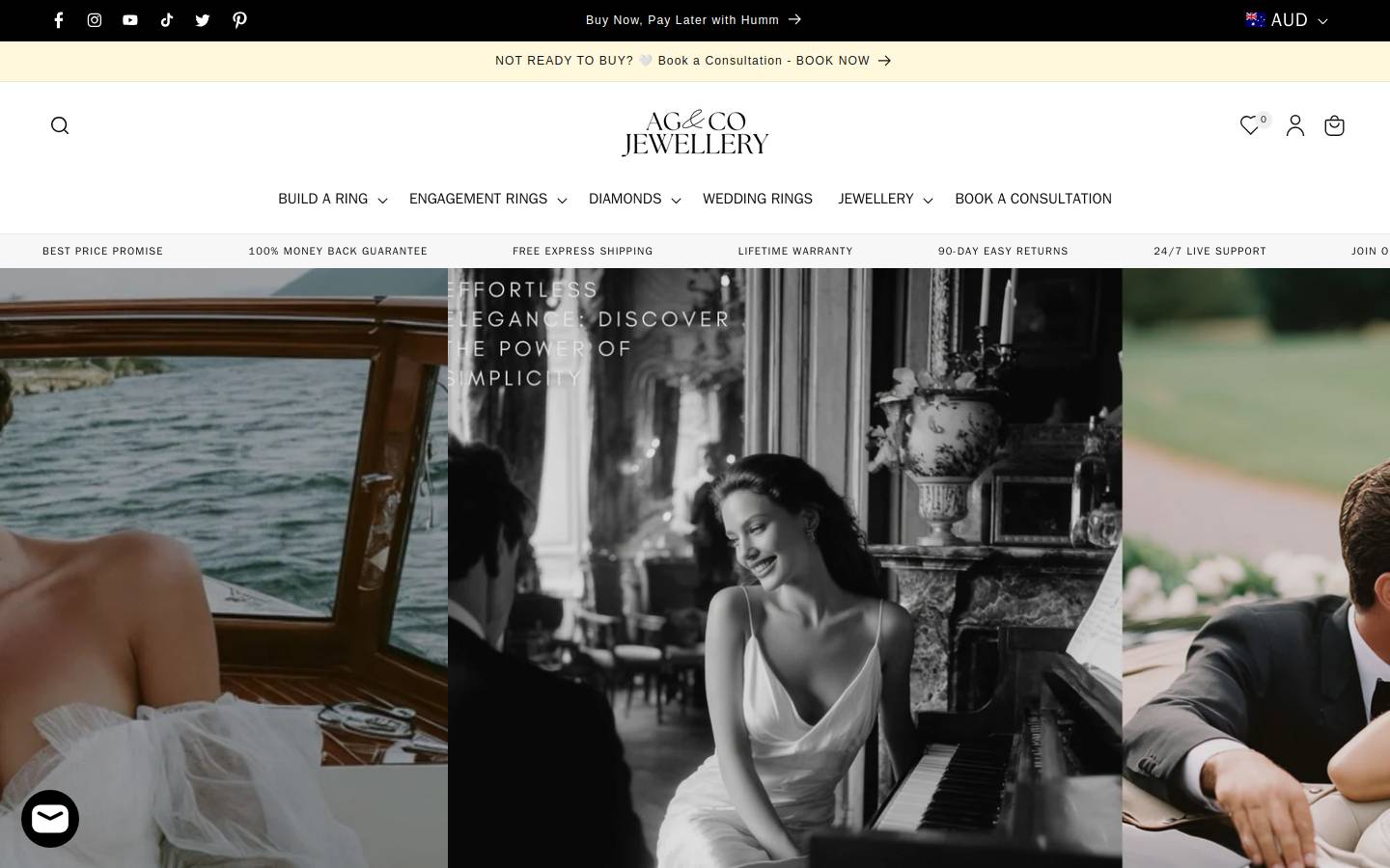 agcojewellery.com homepage screenshot