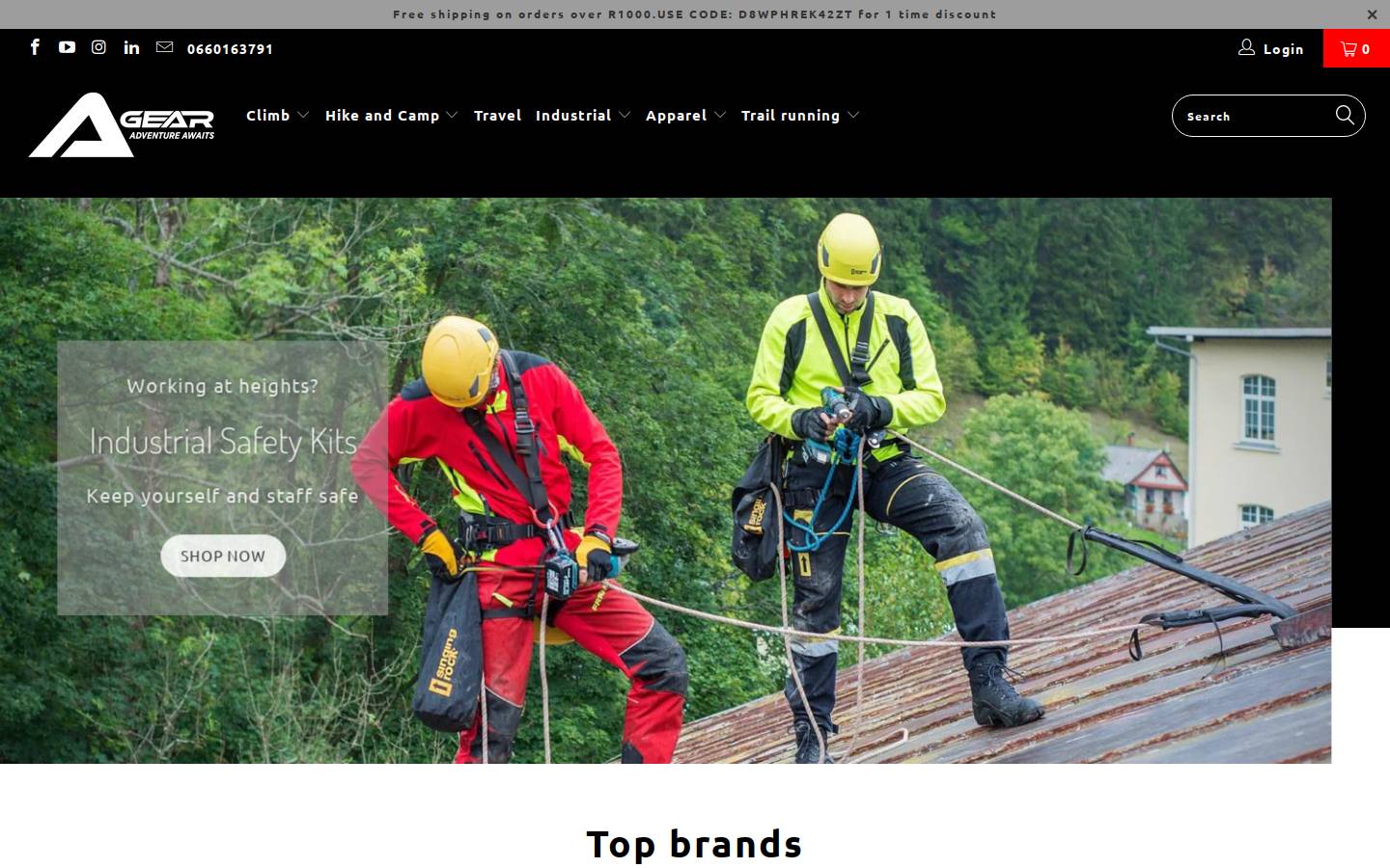 agear.co.za homepage screenshot