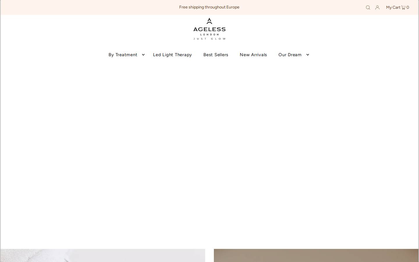 Agelesslondon homepage screenshot