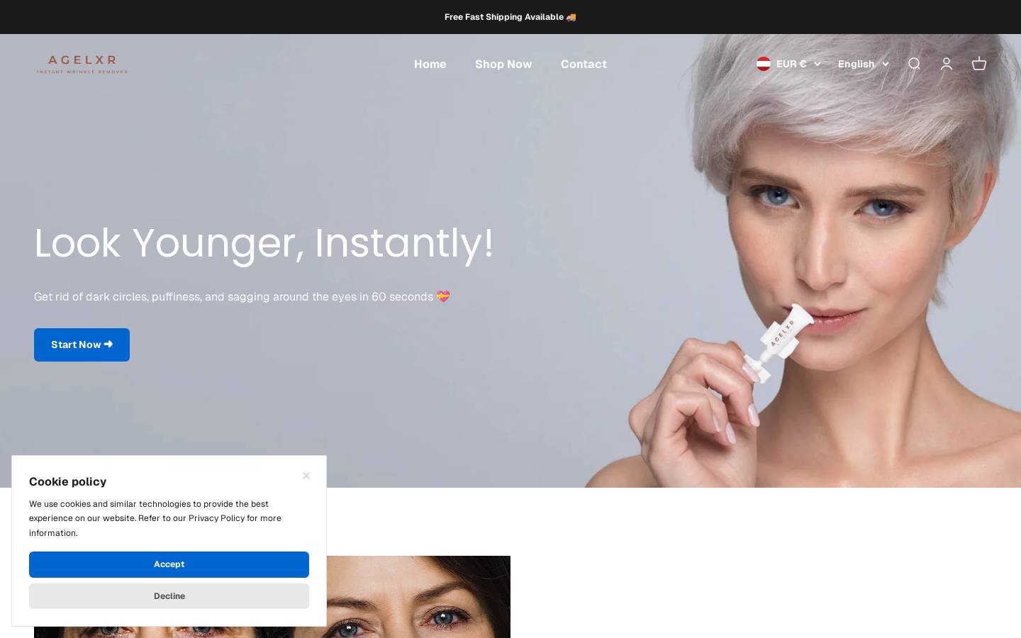 agelxr.com homepage screenshot