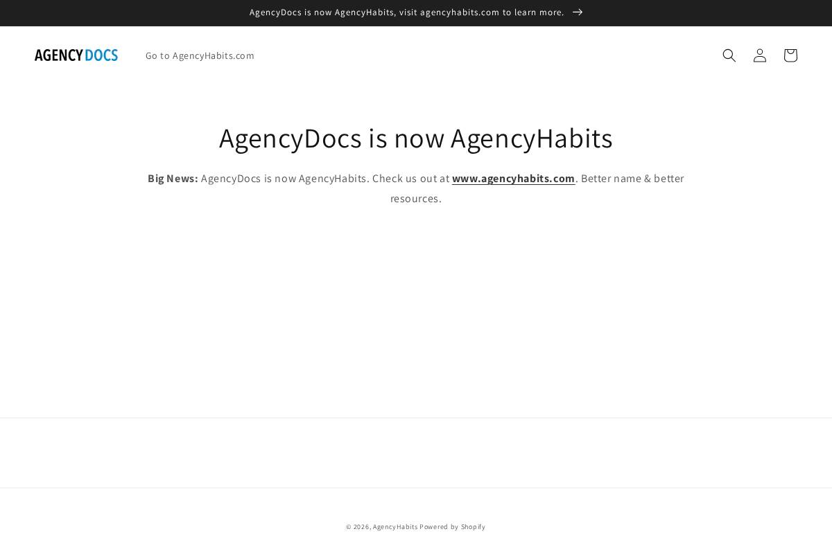 agencydocs.co homepage screenshot