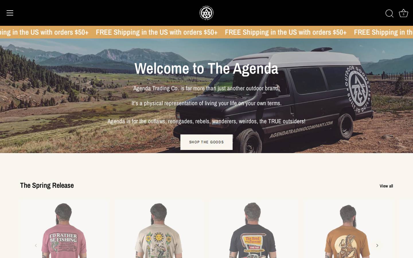 agendatrading.co homepage screenshot