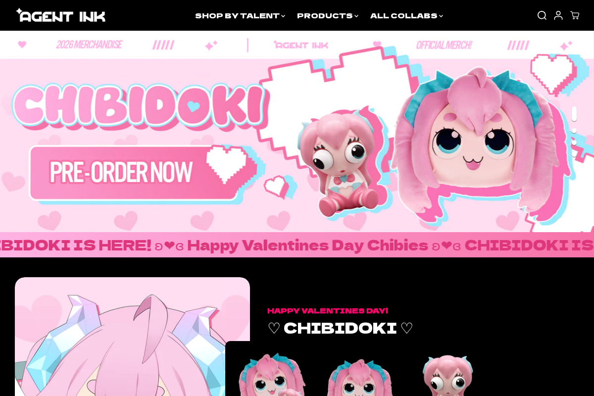 Agent Ink Apparel homepage screenshot