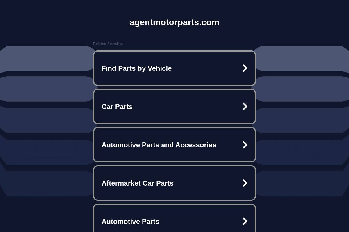 agentmotorparts.com homepage screenshot