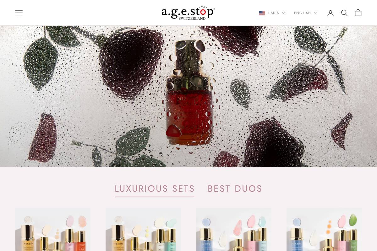 agestop.ch homepage screenshot