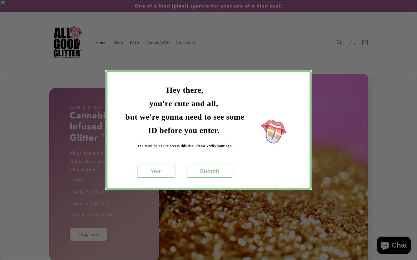 agglitter.com homepage screenshot