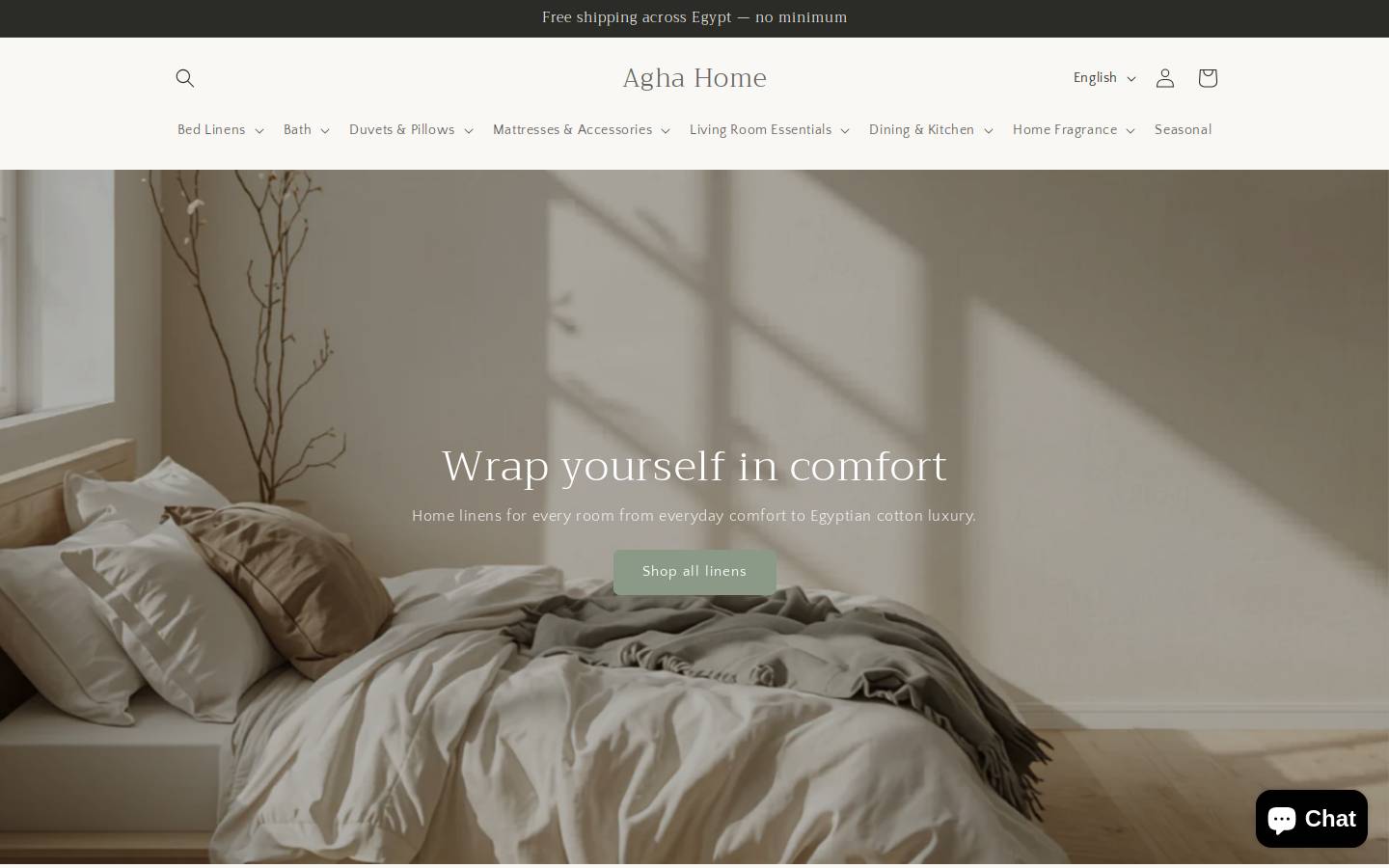 aghahome.com homepage screenshot