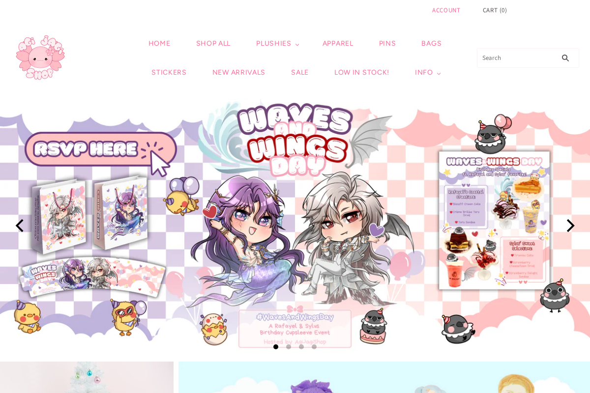 Agi Jagi Shop homepage screenshot