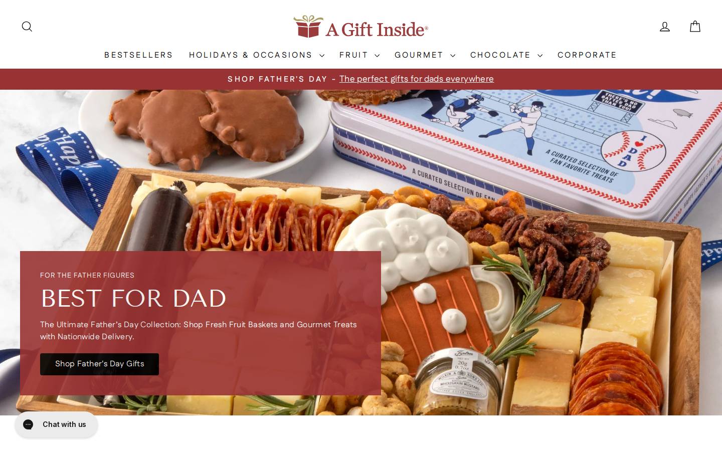 A Gift Inside homepage screenshot