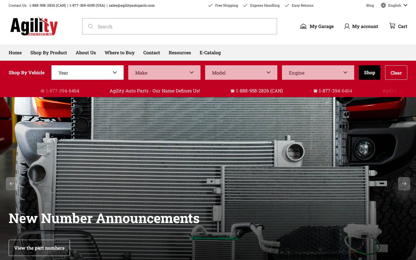 agilityauto.ca homepage screenshot