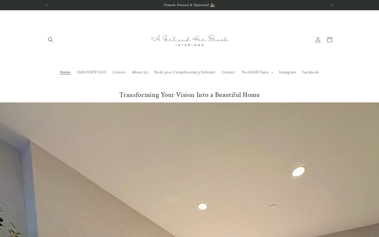 agirlandherbrushinteriors.com homepage screenshot