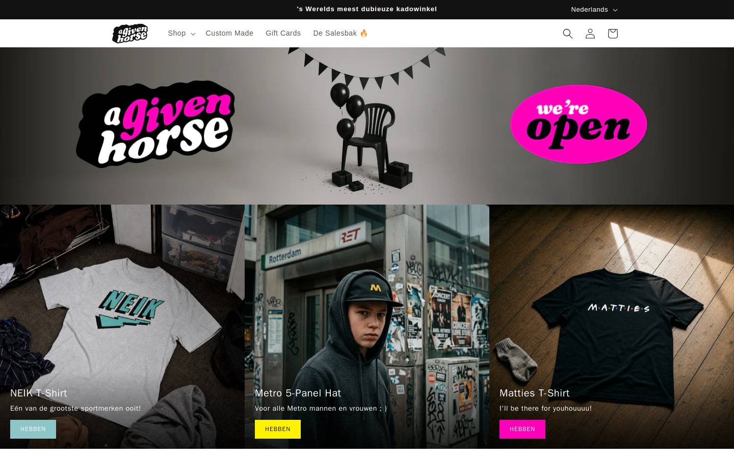 agivenhorse.com homepage screenshot