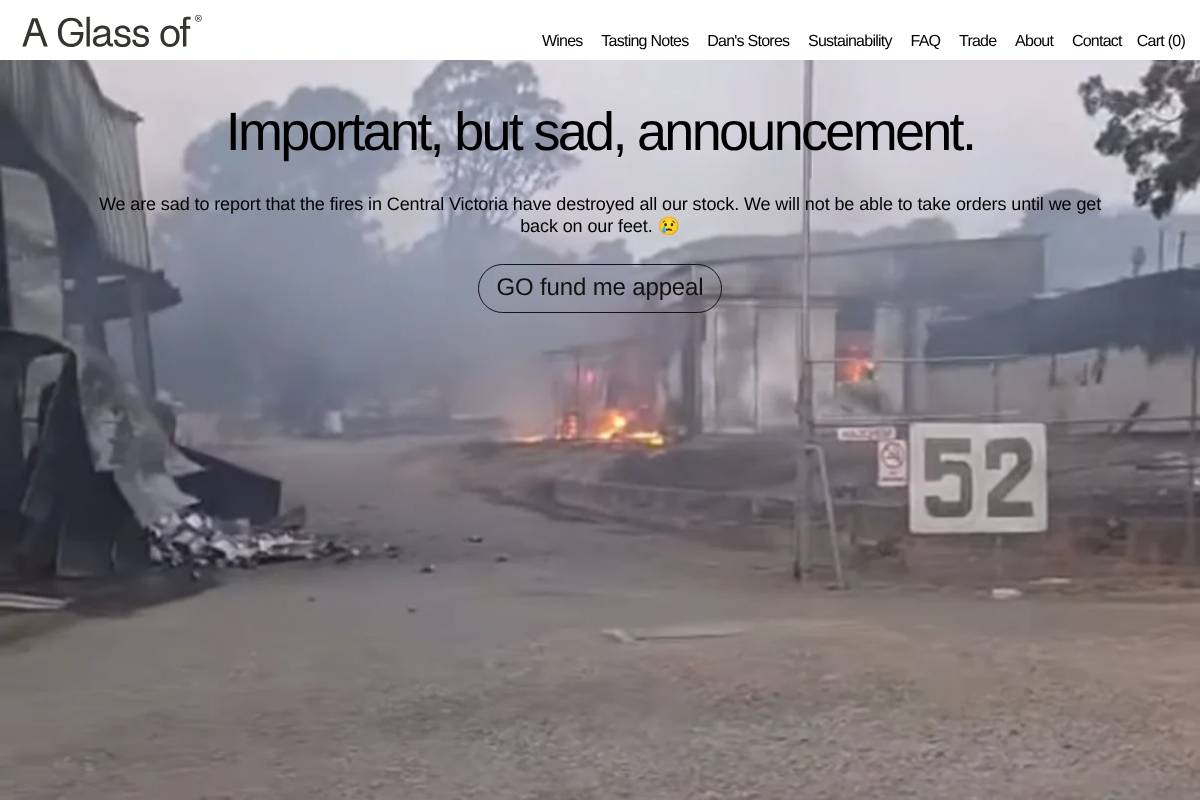 aglassof.com homepage screenshot