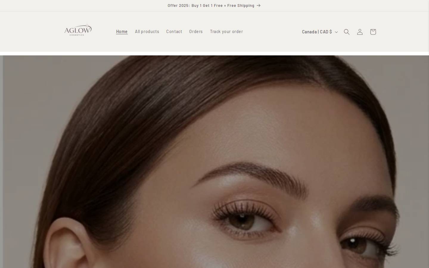 Aglowstore homepage screenshot