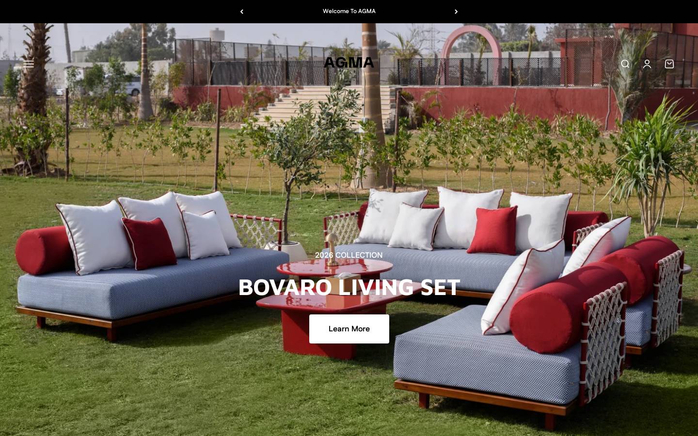 agmafurniture.com homepage screenshot