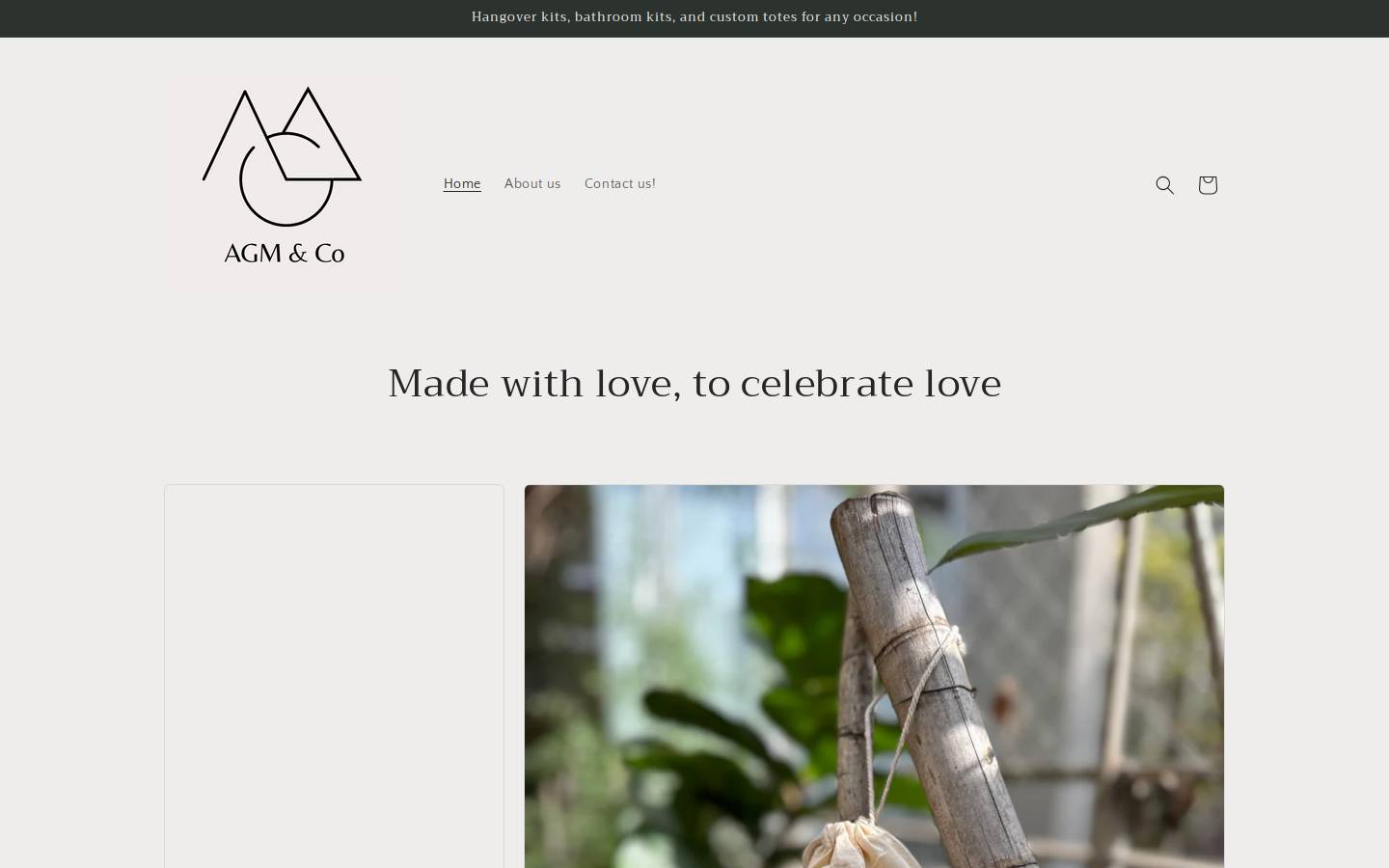 agmboutique.com homepage screenshot