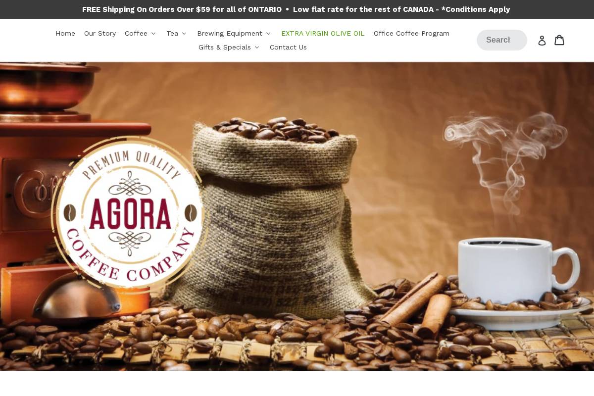 agoracoffee.ca homepage screenshot