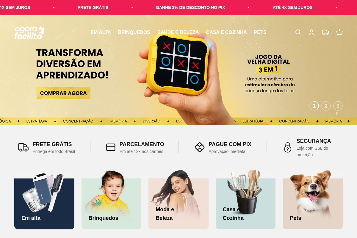 AgoraFacilita homepage screenshot