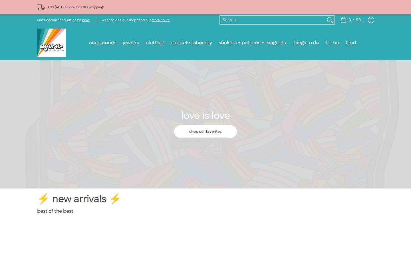 agoramakersmarket.com homepage screenshot