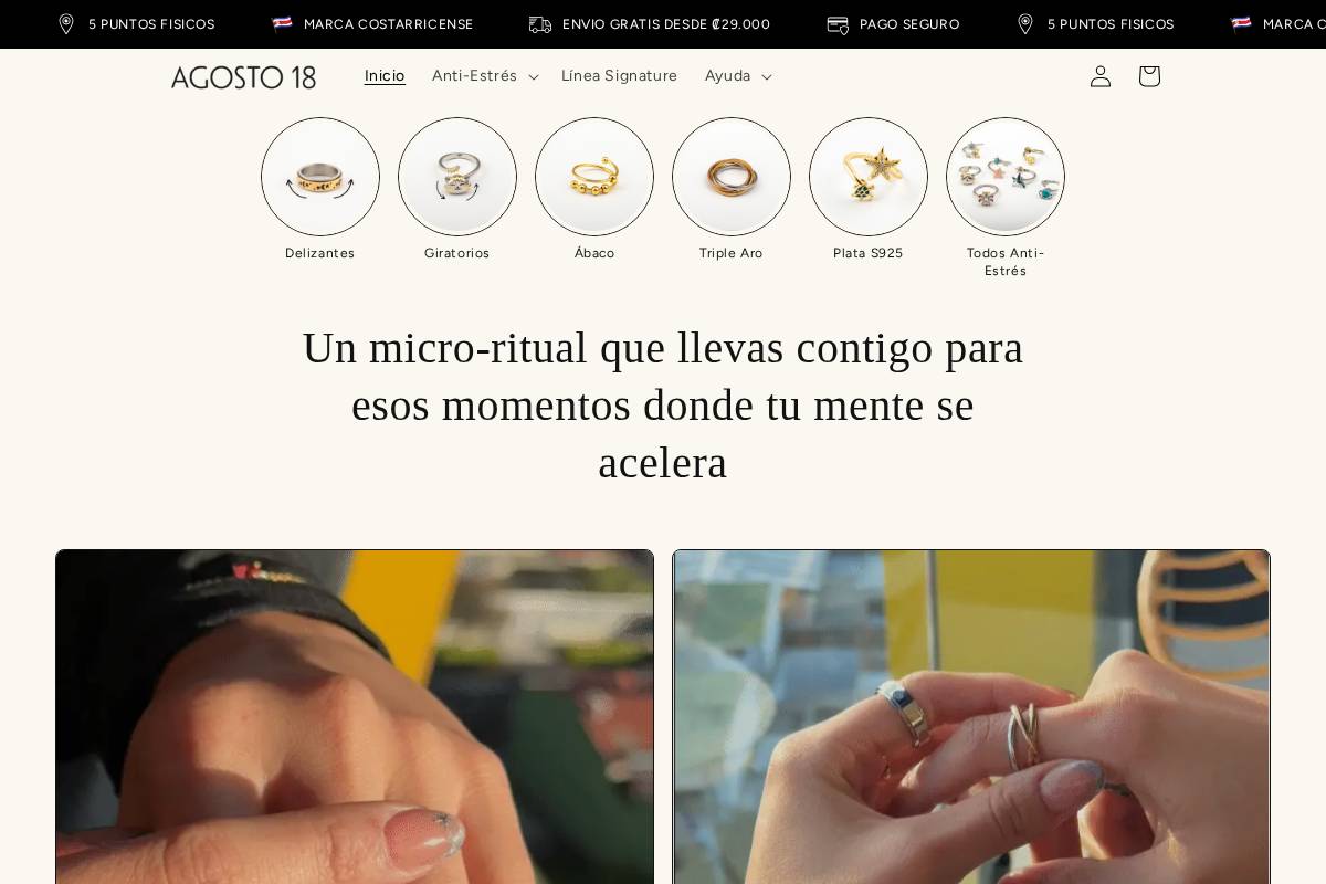 agosto18.com homepage screenshot