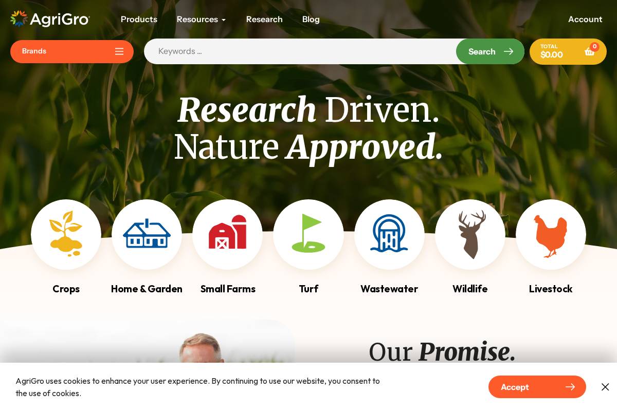agrigro.com homepage screenshot