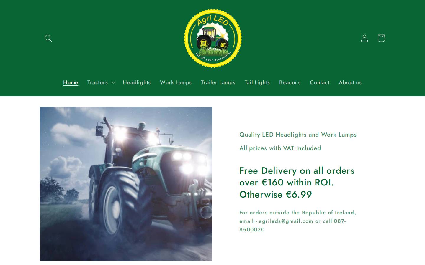 agriled.ie homepage screenshot