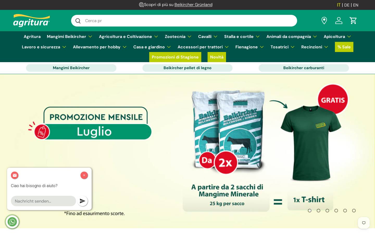 Agritura homepage screenshot