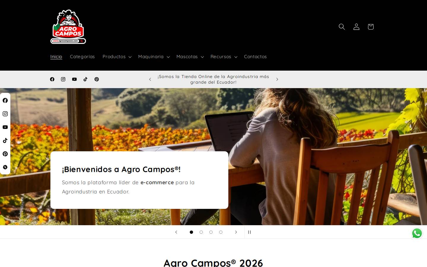 agrocamposec.com homepage screenshot