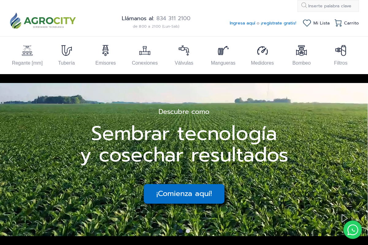 Agrocity homepage screenshot