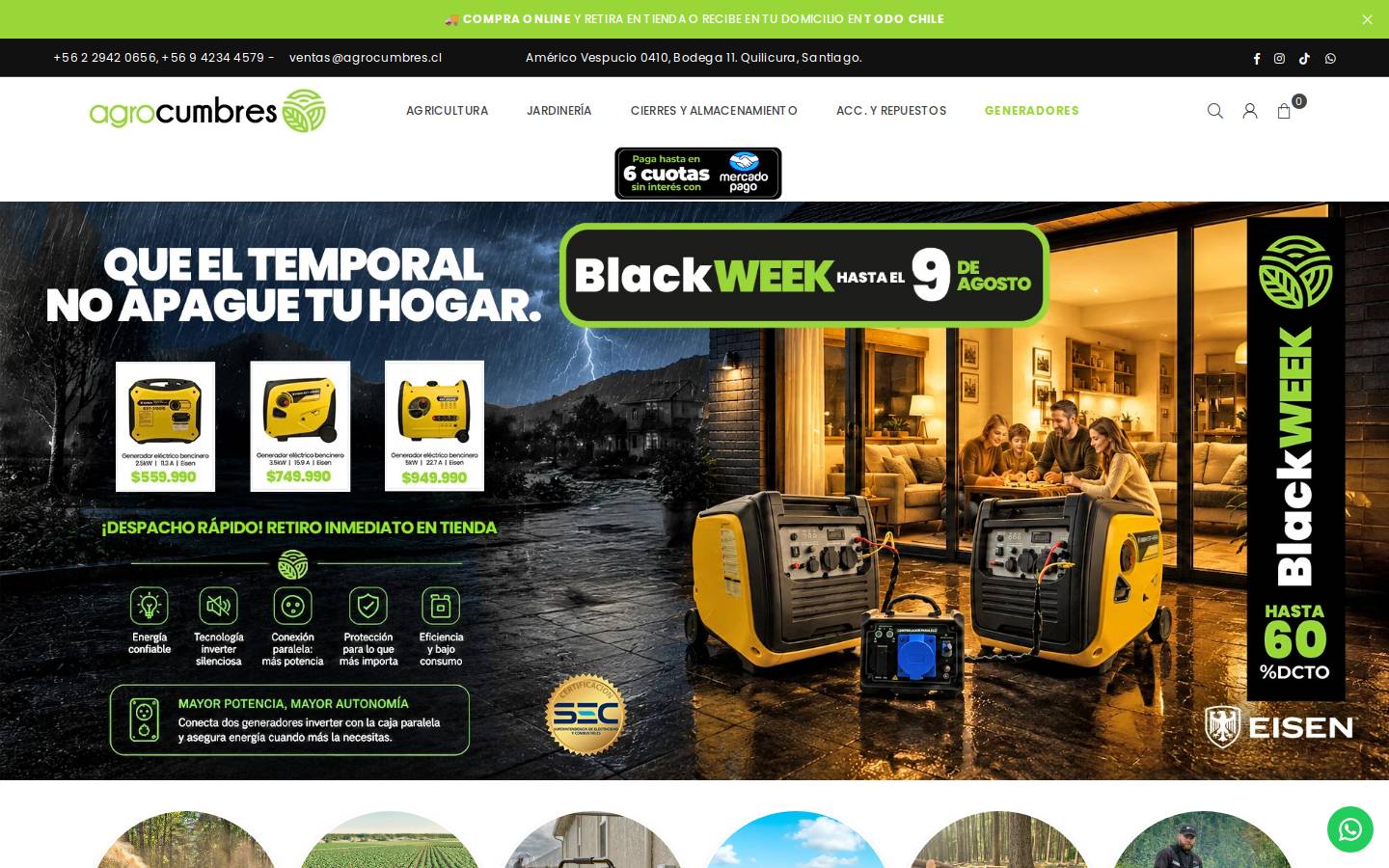 agrocumbres.cl homepage screenshot