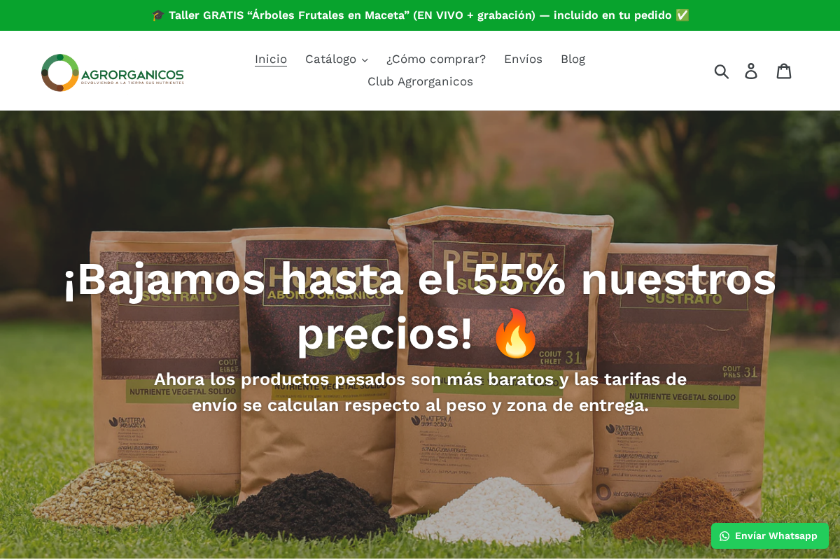 Agrorganicos homepage screenshot