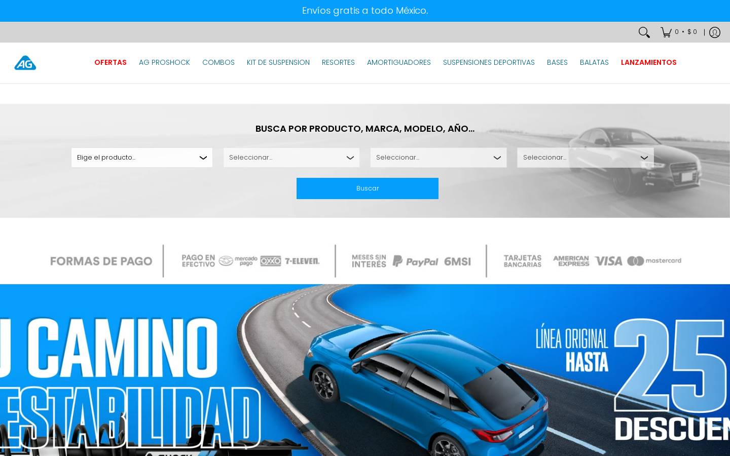 agshop.com.mx homepage screenshot