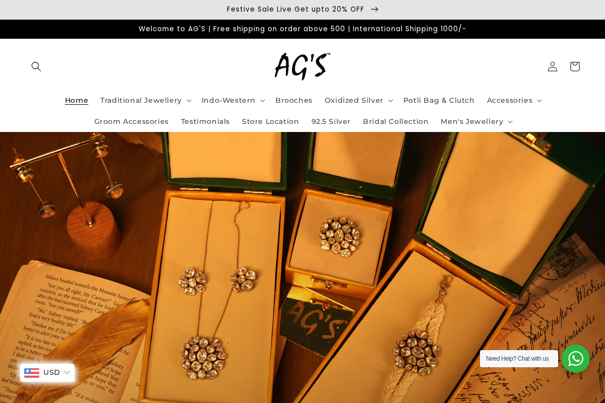 AG'S homepage screenshot