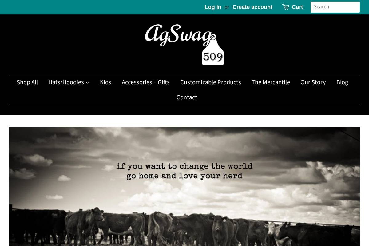 agswag.us homepage screenshot
